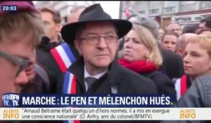 “Honte à vous, dégagez!”: Jean-Luc Mélenchon hué à la marche blanche contre l’antisémitisme