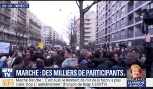 Marche blanche: une "Marseillaise" entonnée en bas de l'immeuble de Mireille Knoll