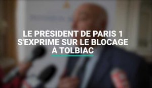 Le président de Paris 1-Sorbonne "inquiet" que le blocage de Tolbiac "dégénère"