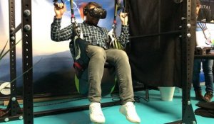 Un simulateur de parapente au Laval Virtual