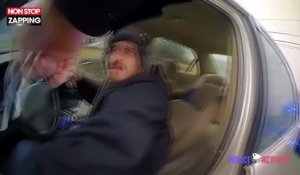 Un suspect agité se débat et traîne un policier au sol avec sa voiture (vidéo)