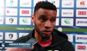 Avant HAC - GFC Ajaccio, interview de Harold Moukoudi