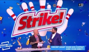 Strike : Vincent Lagaf' signe son contrat avec C8 en direct !