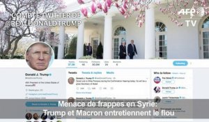 Frappes en Syrie:Trump et Macron entretiennent le flou