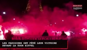 PSG : les supporters fêtent le titre de Champion de France face à la Tour Eiffel (Vidéo)