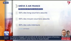 Grève à Air France: 55% des longs-courriers assurés ce mardi et 80% des vols intérieurs