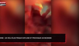Chine : Un vélo électrique explose et provoque un incendie (Vidéo)