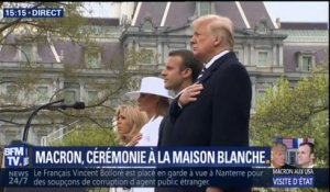 Cérémonie à la Maison Blanche : la Marseillaise est jouée, accompagnée de 21 coups de canon