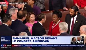 Emmanuel Macron accueilli par une standing ovation au Congrès américain (Vidéo)