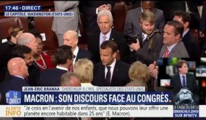 Emmanuel Macron a attaqué Donald Trump sur "tous les fondements" face au Congrès