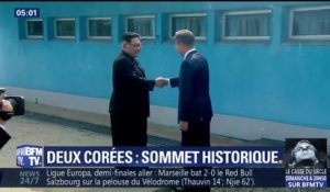 La poignée de main historique entre les chefs d’États des deux Corées à la frontière