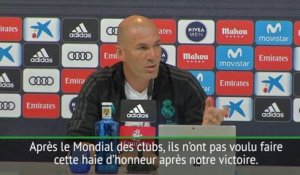 Clasico - Zidane explique l’absence de haie d’honneur