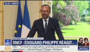 SNCF : "Le gouvernement ne reviendra pas sur les grands principes" de la réforme, annonce Philippe assumant sa "fermeté"
