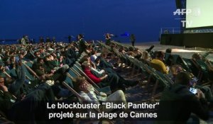 Le blockbuster "Black Panther" projeté sur la plage de Cannes