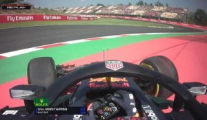 Grand Prix d'Espagne - Essais libres 2 - Sorties de route de Verstappen et Vettel