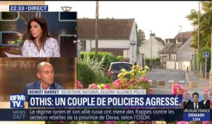Couple de policiers agressé: Macron assure que les "voyous seront retrouvés et punis" (1/2)