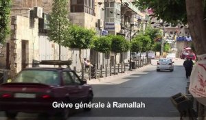 Ramallah: grève générale après la mort de Palestiniens à Gaza