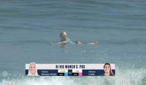 Les meilleurs moments du quart de finale entre T. Weston-Webb et S. Lima (Oi Rio Women's Pro) - Adrénaline - Surf