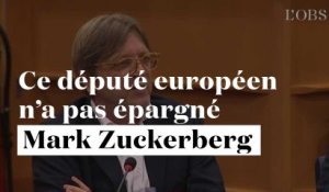 L'eurodéputé Guy Verhofstadt n'a pas épargné Mark Zuckerberg