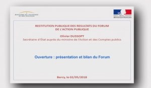 2 mai 2018 :  Restitution nationale du Forum de l'Action publique - Présentation et bilan du Forum de l'Action Publique