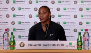 Roland-Garros 2018 : Serena Wiliams "J'ai une blessure aux pectoraux"
