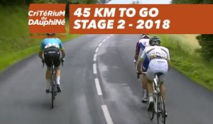 45 kilometers to go - Étape 2 / Stage 2 (Montbrison / Belleville) - Critérium du Dauphiné 2018