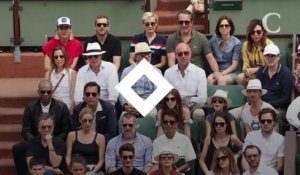 PHOTOS. Roland-Garros 2018 : Jean Dujardin et Nathalie Péchalat, des jeunes mariés complices et amoureux