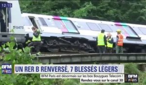 Les images du RER B couché sur la voie après avoir subi ce matin un glissement de terrain