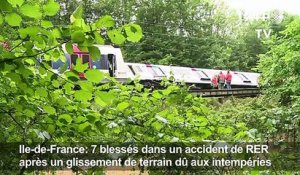 Intempéries: 7 blessés légers dans un accident de RER