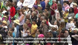 Migration:Manifestation à San Diego contre la politique de Trump