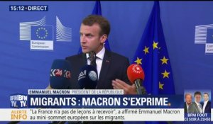 "La France n'a de leçons à recevoir de personne", déclare Macron au mini-sommet européen sur les migrants