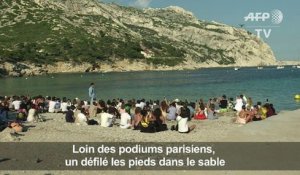 A Marseille, un défilé Jacquemus les pieds dans le sable