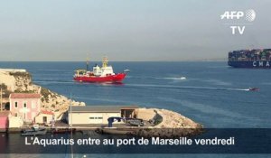 Escale à Marseille du bateau de sauvetage de migrants Aquarius