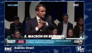Emmanuel Macron interpellé et traité de "menteur" en Belgique