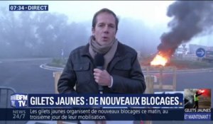 Gilets jaunes: "il y a de gros bouchons à l'entrée et à la sortie de l'autoroute A7" constate notre envoyé spécial au péage d'Avignon-Nord