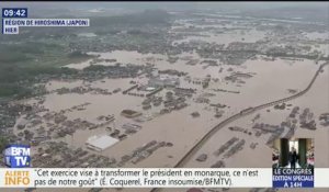 Pluies au Japon: la boue recouvre entièrement certaines zones d'habitation