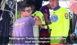 Naufrage en Thaïlande: recherches difficiles pour les plongeurs