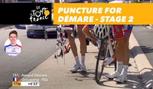 Crevaison pour Démare / Puncture for Démare - Étape 2 / Stage 2 - Tour de France 2018