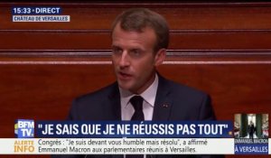 Macron devant le Congrès: "Toutes les sociétés qui ont propagé l'idée que la prospérité devait nécessairement se traduire par des inégalités croissantes le paieront au prix fort"