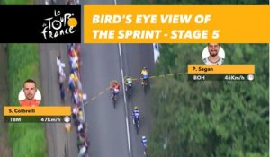 Vue aérienne sur le sprint / Bird's eye view of the sprint - Étape 5 / Stage 5 - Tour de France 2018