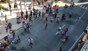 Coupe du monde. Très chaude ambiance sur le port.