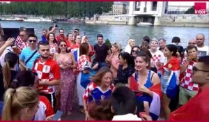 La finale et la victoire des Bleus avec les supporters de la France et de la Croatie