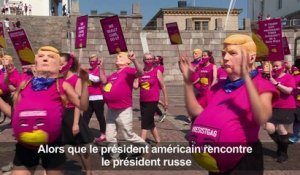 Sommet d'Helsinki: manifestation des pro-avortement contre Trump