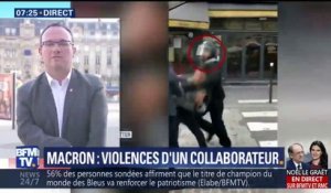 Proche de Macron filmé frappant un manifestant: "Sa sanction interroge par sa légèreté", estime Abad