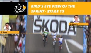 Vue aérienne sur le sprint final / Bird's eye view of the sprint - Étape 13 / Stage 13 - Tour de France 2018