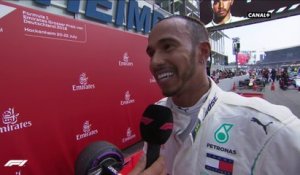 La réaction de Lewis Hamilton après le Grand Prix