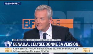Affaire Benalla: "Il n'y a pas de crise politique", affirme Bruno Le Maire