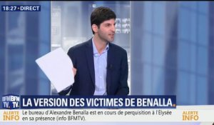 "Il y a des traces de coups sur la poitrine et une raideur cervicale", détaille l'avocat des victimes présumées d'Alexandre Benalla