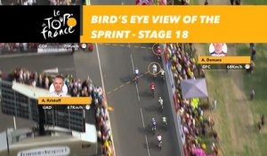 Vue aérienne sur le sprint final / Bird's eye view of the final sprint - Étape 18 / Stage 18 - Tour de France 2018