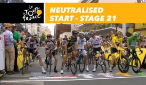 Départ fictif / Neutralised start - Étape 21 / Stage 21 - Tour de France 2018